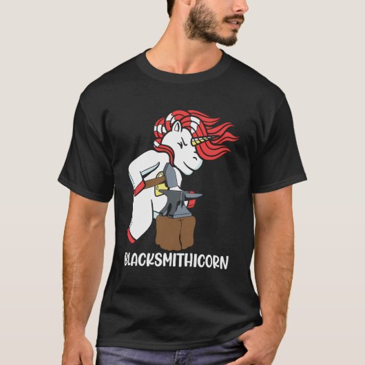Blacksmithicorn Smeden Schattigee Kinder smeden T-shirt (Voorkant)