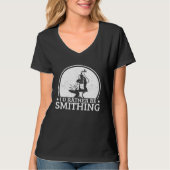 Blacksmithing I´d Rather Be Smithing Blacksmith T-shirt (Voorkant)