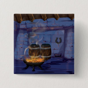 Blacksmiths Forge Vierkante Button 5,1 Cm