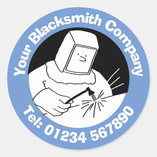 Blacksmiths, Welders & Steel Fabricators Ronde Sticker (Voorkant)