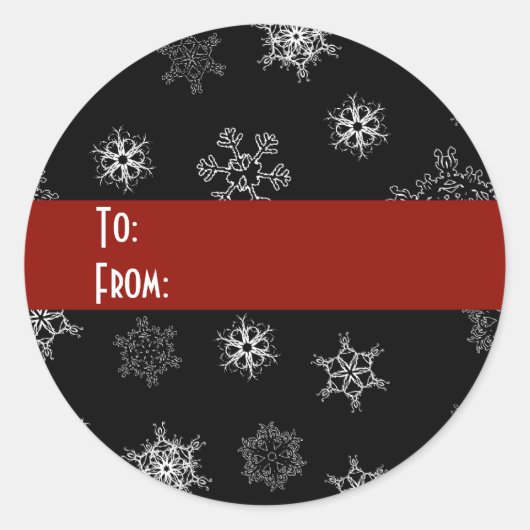 BlackSnowflakes Ronde Sticker (Voorkant)