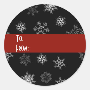BlackSnowflakes Ronde Sticker