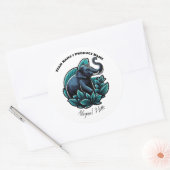 BlackSpades unieke olifantenserenade Ronde Sticker (Envelop)