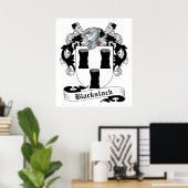 Blackstock Family Crest Poster (Thuiskantoor)