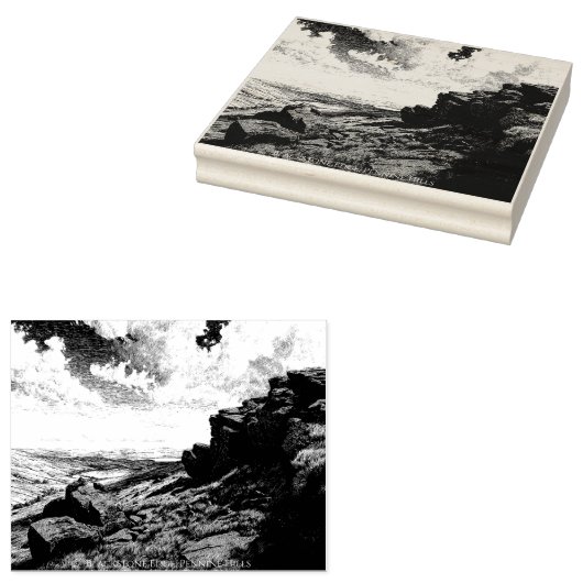 Blackstone Edge, Pennine Hills, schets Rubberstempel (Gestempeld)