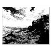 Blackstone Edge, Pennine Hills, schets Rubberstempel (Afrduk)