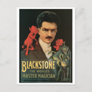 Blackstone ~ Master Magicia  Magische Wet Briefkaart