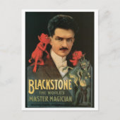 Blackstone ~ Master Magicia  Magische Wet Briefkaart (Voorkant)
