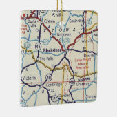 Blackstone VA  kaart Keramisch Ornament (Rechts)