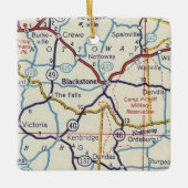 Blackstone VA  kaart Keramisch Ornament (Voorkant)