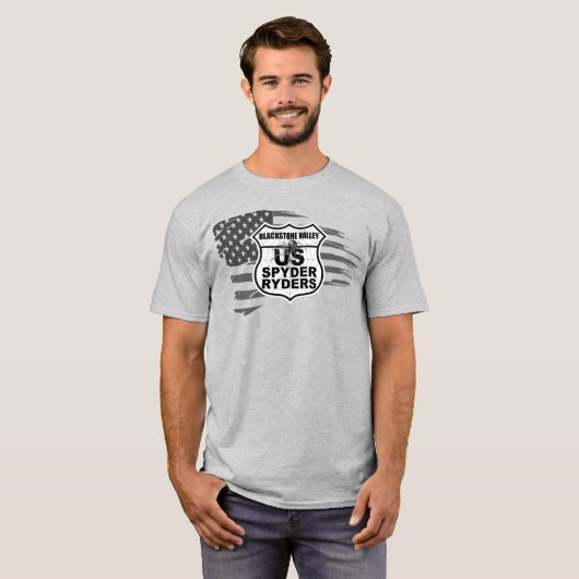 Blackstone Valley Chapter - Tattered Flag BW T-shirt (Voorkant volledig)