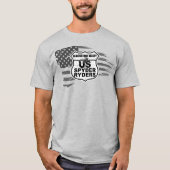 Blackstone Valley Chapter - Tattered Flag BW T-shirt (Voorkant)