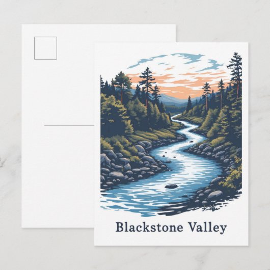 Blackstone Valley Massachusetts USA Travel Briefkaart (Voorkant / Achterkant)