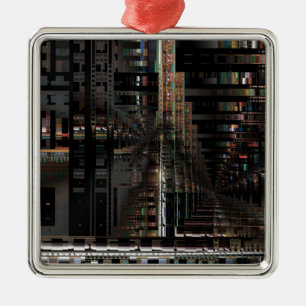 BlackTechnology Circuit Board Electronic Computer. Metalen Ornament