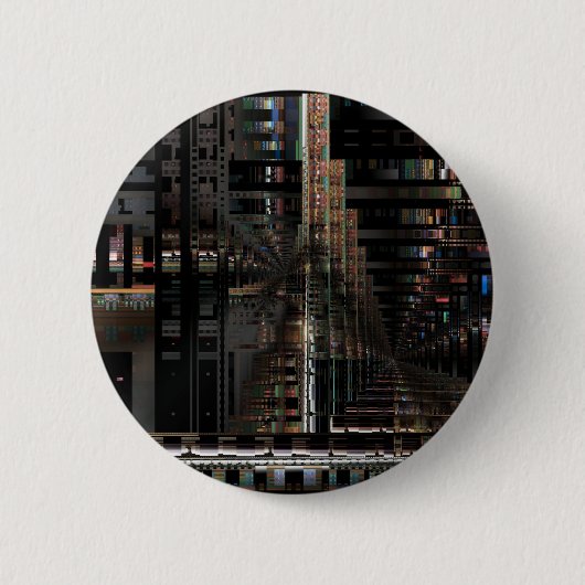 BlackTechnology Circuit Board Electronic Computer. Ronde Button 5,7 Cm (Voorkant)