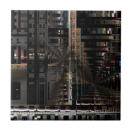 BlackTechnology Circuit Board Electronic Computer. Tegeltje (Voorkant)