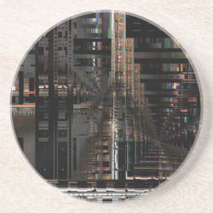 BlackTechnology Circuit Board Electronic Computer. Zandsteen Onderzetter
