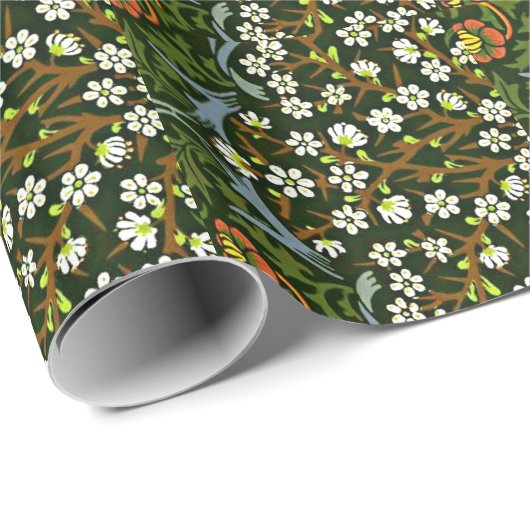 Blackthorn, beroemd patroon van William Morris Cadeaupapier (Rol Hoek)