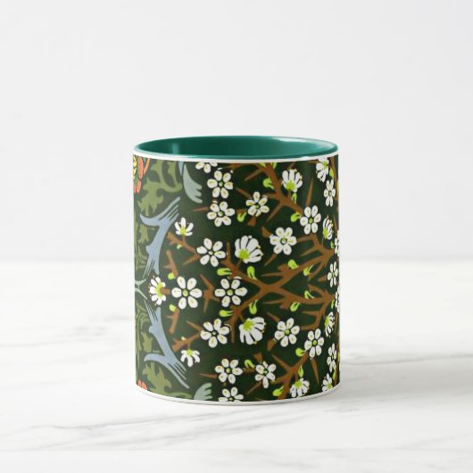 Blackthorn, beroemd patroon van William Morris Mok (Midden)