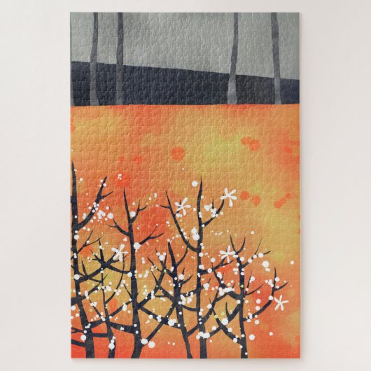 Blackthorn Blossom Spring Floral Coral Legpuzzel (Verticaal)