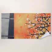 Blackthorn Blossom Spring Landscape Painting Strandlaken (Voorkant)