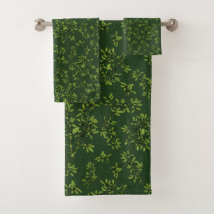 Blackthorn donkergroen bad handdoek