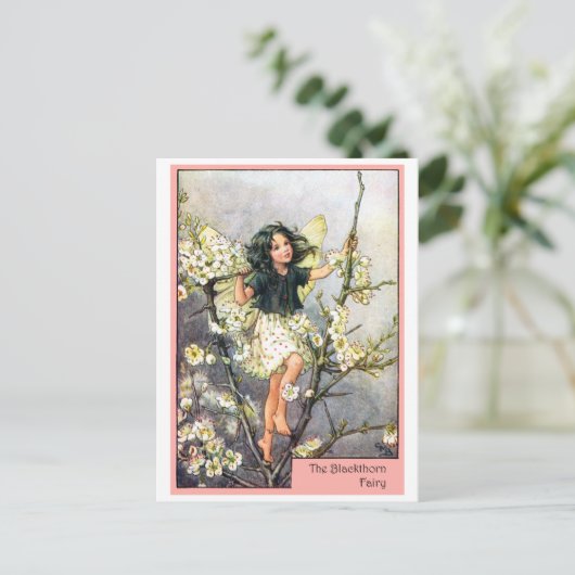 Blackthorn Fairy Briefkaart (Staand voorkant)