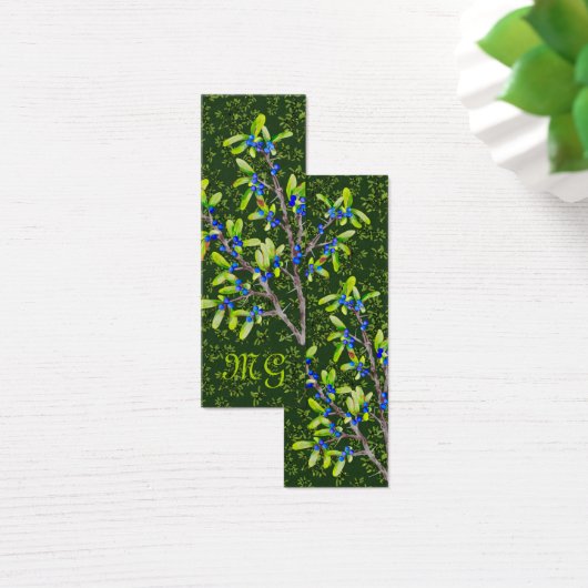 Blackthorn takken met Initialen Mini Visitekaartjes (Bureau)