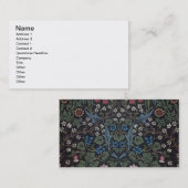 'Blackthorn' wandpapier, 1892 Visitekaartje (Voorkant / Achterkant)