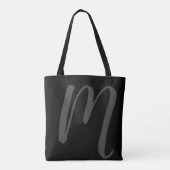 Blacktote. levensstijl zwart tote bag (Achterkant)