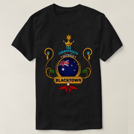 Blacktown City Pride Gouden Australische Vlag Souv T-shirt (Design voorkant)