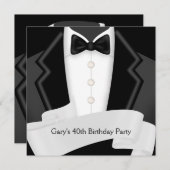 BlackTuxedo betekent zwart wit 40ste verjaardagsfe Kaart (Voorkant / Achterkant)