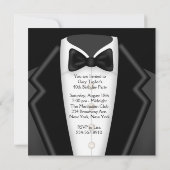 BlackTuxedo betekent zwart wit 40ste verjaardagsfe Kaart (Achterkant)