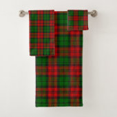 Blackwatch Campbell Tartan Rood Groen Plaid Bad Handdoek (Insitu)