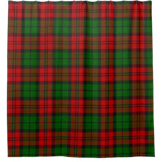 Blackwatch Campbell Tartan Rood Groen Plaid Douchegordijn (Voorkant)