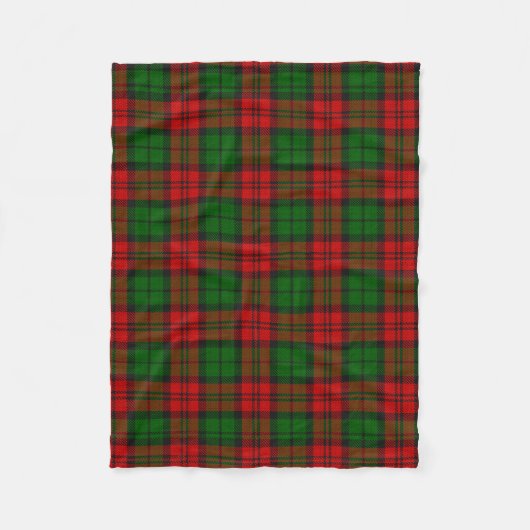 Blackwatch Campbell Tartan Rood Groen Plaid Fleece Deken (Voorkant)