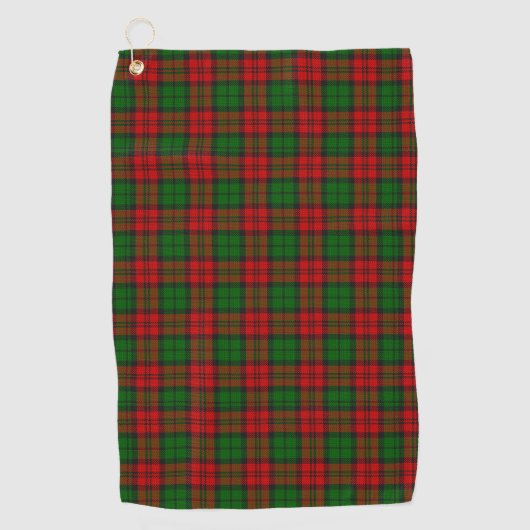 Blackwatch Campbell Tartan Rood Groen Plaid Golfhanddoek (Voorkant)