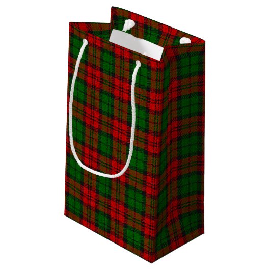 Blackwatch Campbell Tartan Rood Groen Plaid Klein Cadeauzakje (Achterkant Gekanteld)