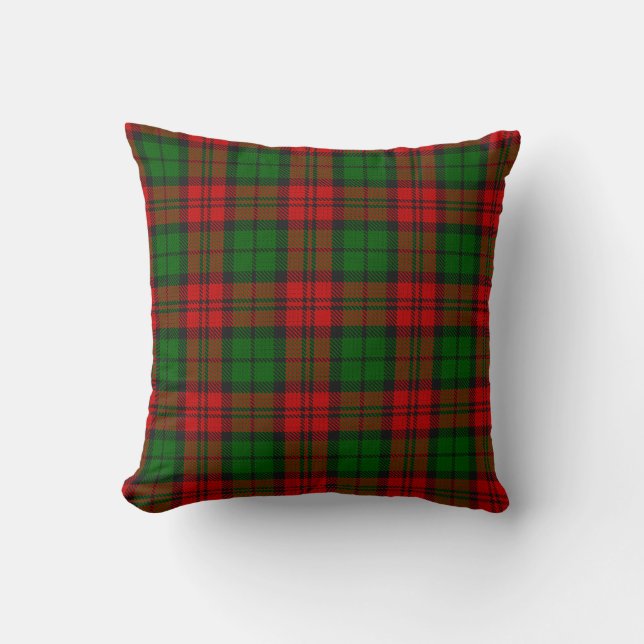 Blackwatch Campbell Tartan Rood Groen Plaid Kussen (Voorkant)