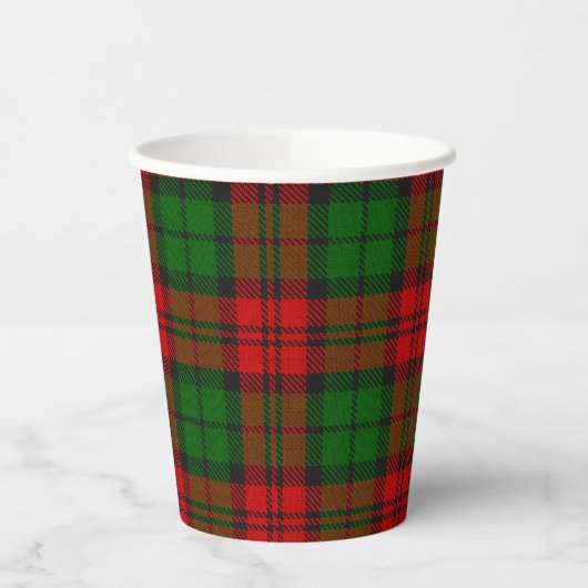 Blackwatch Campbell Tartan Rood Groen Plaid Papieren Bekers (Links)