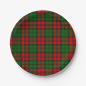 Blackwatch Campbell Tartan Rood Groen Plaid Papieren Bordje (Voorkant)