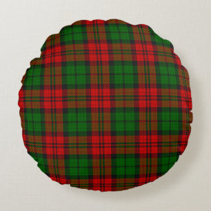 Blackwatch Campbell Tartan Rood Groen Plaid Rond Kussen