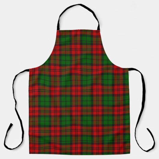 Blackwatch Campbell Tartan Rood Groen Plaid Schort (Voorkant)