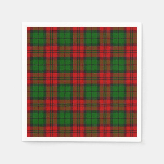 Blackwatch Campbell Tartan Rood Groen Plaid Servet (Voorkant)