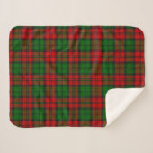 Blackwatch Campbell Tartan Rood Groen Plaid Sherpa Deken (Voorkant (horizontaal))