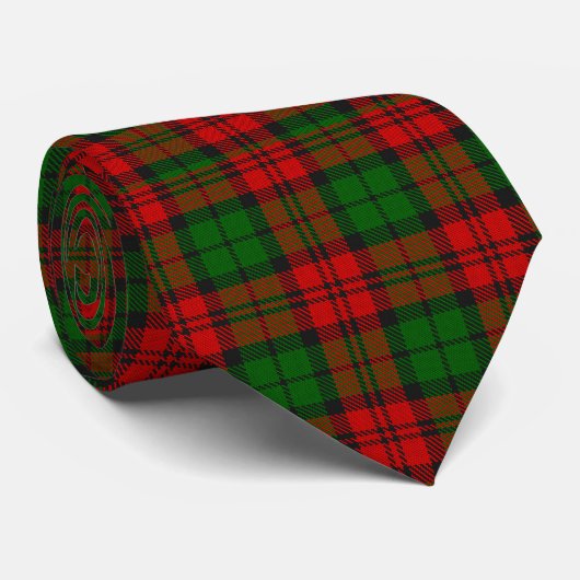 Blackwatch Campbell Tartan Rood Groen Plaid Stropdas (Opgerold)