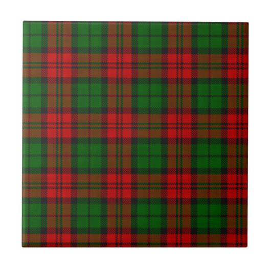 Blackwatch Campbell Tartan Rood Groen Plaid Tegeltje (Voorkant)