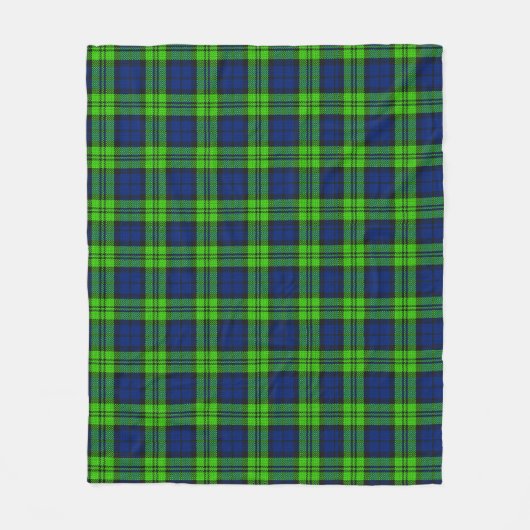 Blackwatch Plaid Tartan Fleece Deken (Voorkant)