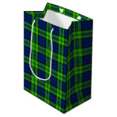 Blackwatch Plaid Tartan Medium Cadeauzakje (Voorkant Gekanteld)