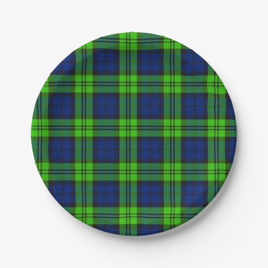 Blackwatch Plaid Tartan Papieren Bordje (Voorkant)